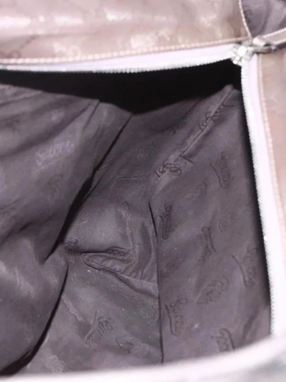 GUCCI GG implementation Tote Bag PVC Silver 211137 Auth BA9306 - Picture 11 of 16